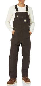 lot 62807 image: Carhartt mens Relaxed Fit Duck Bib OverallOveralls LARGE BNT