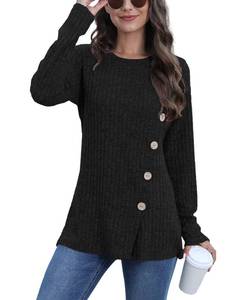 lot 62938 image: JomeDesign Womens Sweatshirt Long Sleeve Tops Casual Fall Sweaters for Women 2022 Black XL