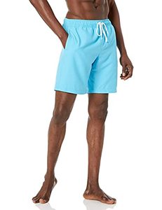 lot 62952 image: Amazon Essentials Mens 9 Quick-Dry Swim Trunk, Aqua Blue, Large