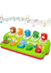 lot 62954 image: YEEBAY Pop Up Animals Toy with Music & Sound, Early Developmental Toy for 12-18 Months Baby, Infants & Toddlers,1 Year Old Girls & Boys