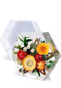 lot 62961 image: Large Silicone Molds for Resin,9 Inch Upgraded Large Resin Molds,Deep Epoxy Molds Hexagon for Flowers Preservation, Resin Art Casting, DIY Wedding, Valentine, Gift and Home Decors.