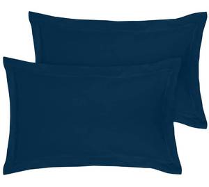 lot 63209 image: Royale Linens Pillow Shams 2 Pack Euro Size 26x26 Inch - Brushed 1800 Microfiber - Bed Pillow Shams, Wrinkle & Fade Resistant Super Soft and Cozy - Back Overlap Closure - Oxford Pillowcase (Euro,Navy)