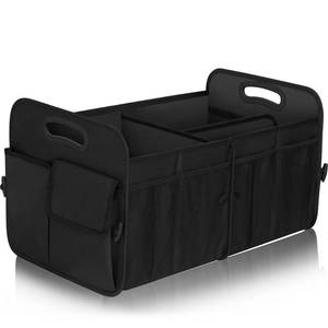 lot 63215 image: Femuar Trunk Organizer,Storage Organizer with 72L Large Capacity Waterproof Collapsible and 11 Pockets,Organizer for Car SuvJeepSedan, Large Size, Black