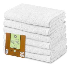 lot 63225 image: BIOLINEN White Cotton Bath Towel 22x44 Inches - Premium Quality Soft and Absorbent Towel for Bathroom, Gym, Spa, and Hotel Use - Pack of 6 Bath Towels - Quick-Drying and Durable