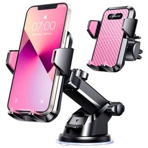 lot 63226 image: VANMASS 2024Strongest Suction & Military-Grade Car Phone Mount Patent & SafetyUltimate Cell Phone Holder Handsfree Stand for Dash Windshield Vent for iPhone 15 Pro Max 14 13 Android & Truck, Pink