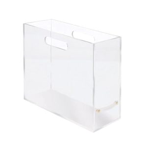 lot 63230 image: RUSSELLHAZEL Acrylic File Box Slim, Clear, 4.5� x 12.25� x 10�