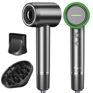 lot 4536 image: Fezax Negative Ionic High-Speed Hair Dryer with 11,0000 RPM Brushless Motor for Fast Drying, Professional Blow Dryer with Diffuser and Nozzle, Low Noise Hairdryer for Salon Home Travel, Black - Retail $79.99