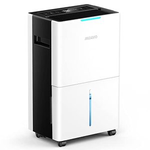 lot 4539 image: 1500 Sq.ft Dehumidifier for Basement and Bedroom, Aiusevo 22 Pint Dehumidifiers for Home, Auto and Manual Drainage, Intelligent Humidity Control, 3 Operation Modes, Ideal for Room, Bathroom, RV - Retail $156.9