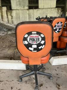 lot 215 image: (2) World Series Poker Chair