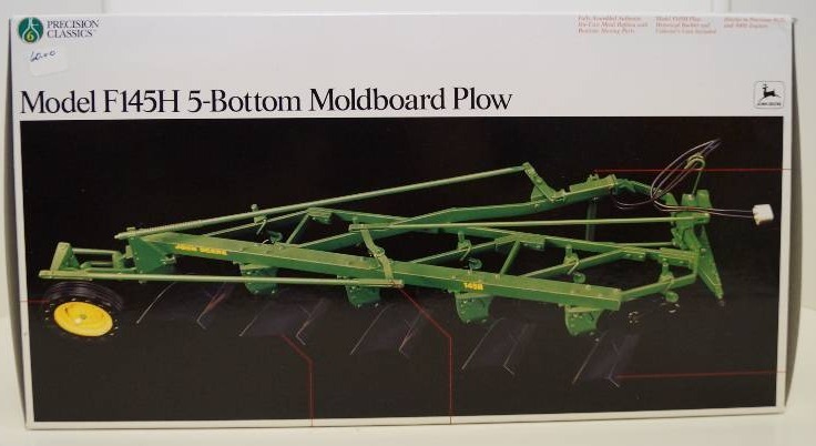 lot 1641 image: Precision Series ERTL John Deere Model F145H 5-Bottom Moldboard Plow, 116 scale NIB
