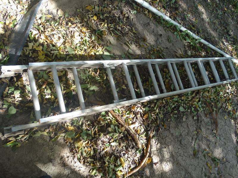 lot 223 image: Aluminium extension ladder.