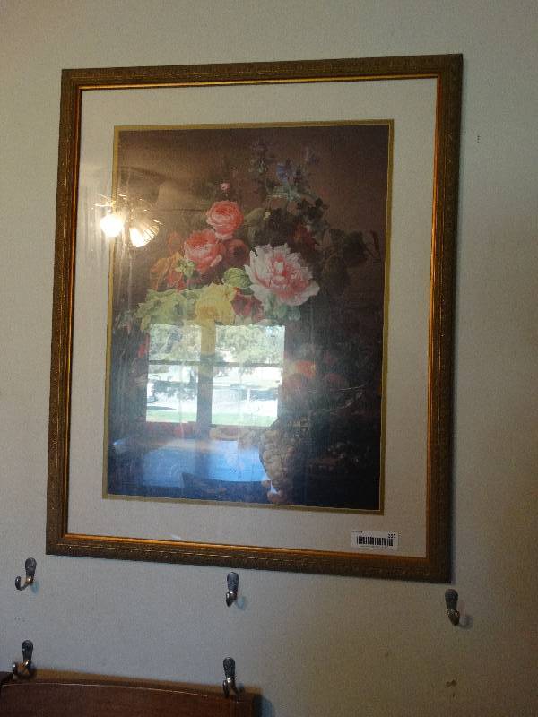 lot 255 image: Framed wall art.