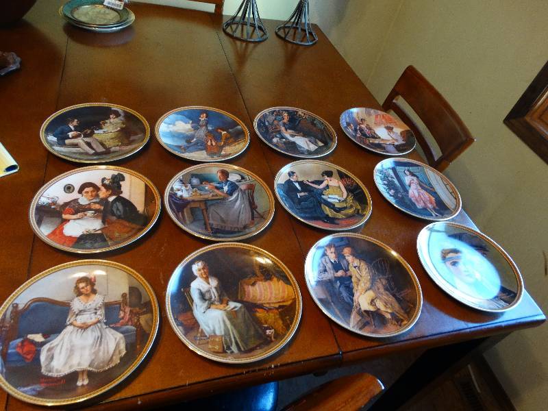 lot 265 image: 12- Norman Rockwell collector plates.