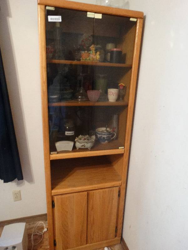 lot 270 image: 2- glass door cabinet.