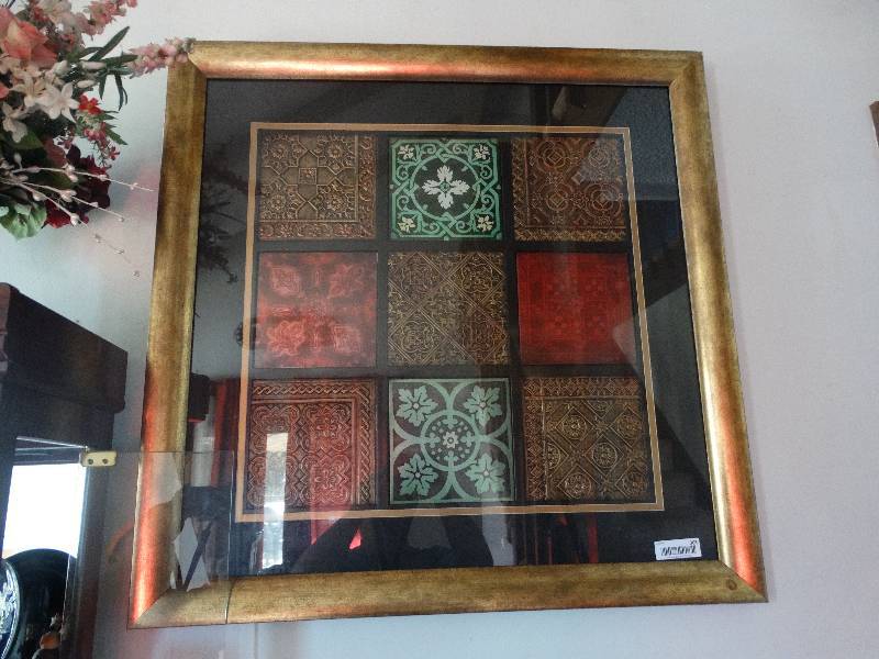 lot 305 image: Large framed wall art