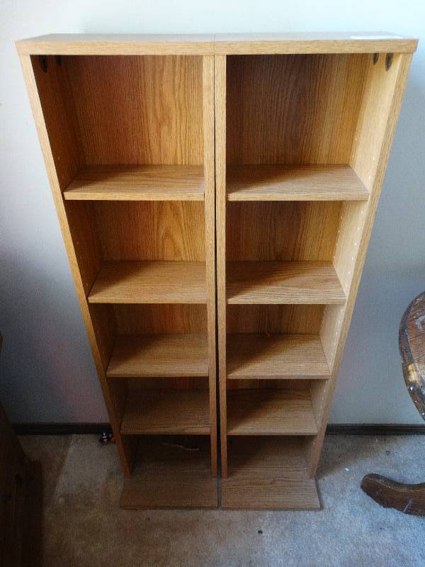 lot 317 image: 2 book shelvesDVD-CD holders