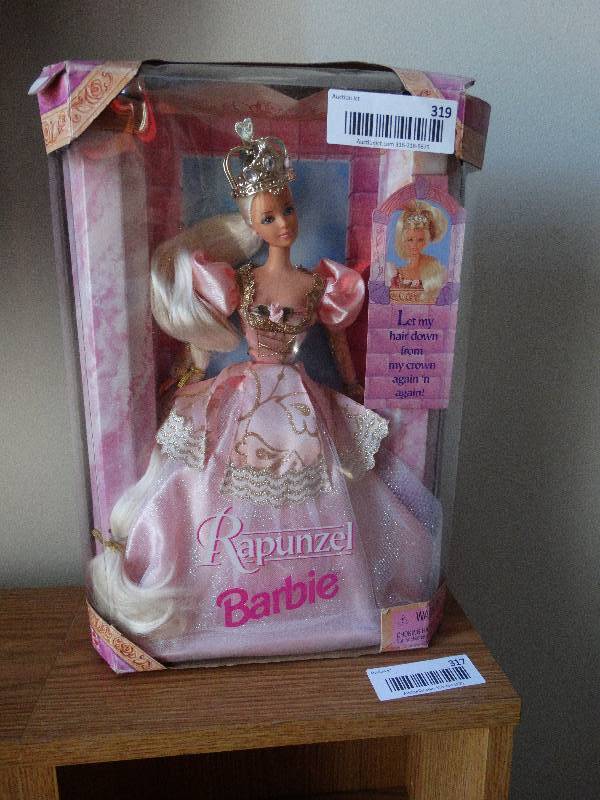 lot 319 image: Rapunzel Barbie in box
