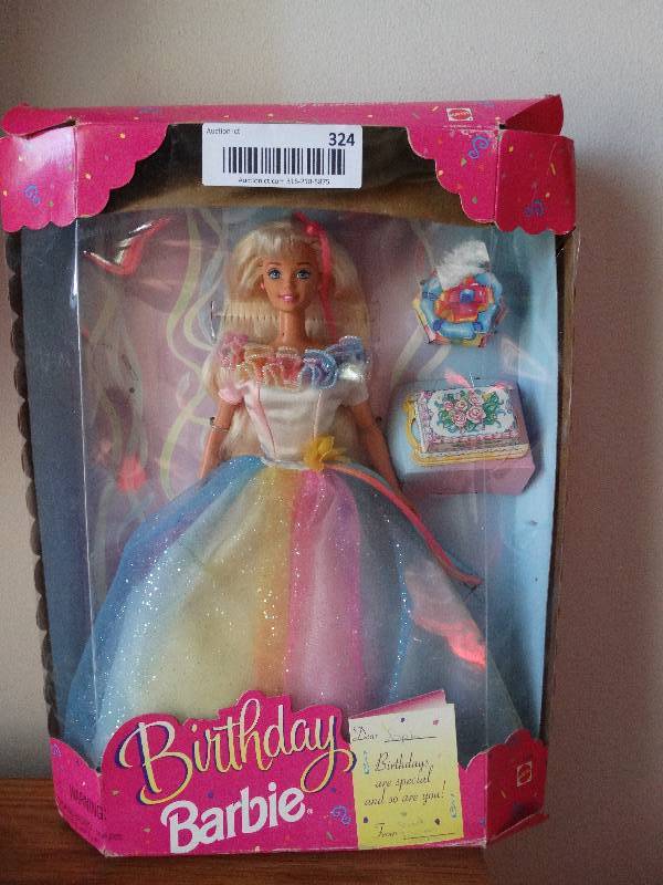 lot 324 image: Birthday Barbie in box