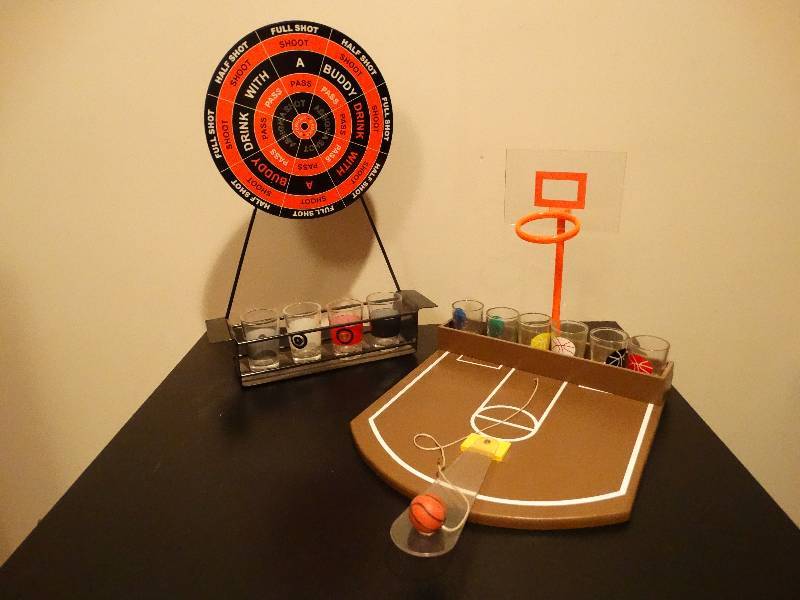 lot 384 image: 2 shot glass drinking games