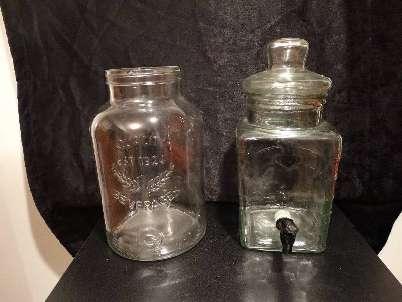 lot 406 image: 2 glass beverage dispensers