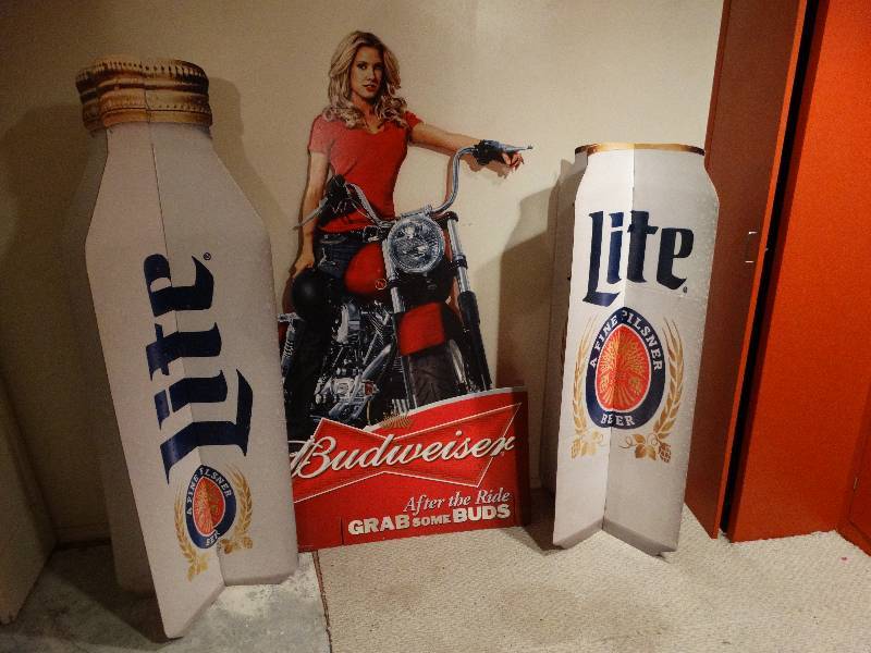 lot 439 image: Budweiser cardboard cut out