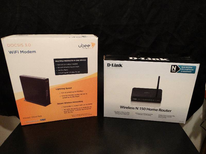 lot 458 image: Wireless router & wifi modem