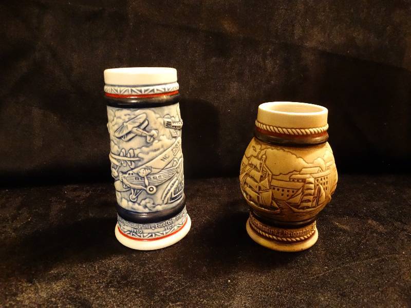 lot 494 image: 2 small Avon beer steins
