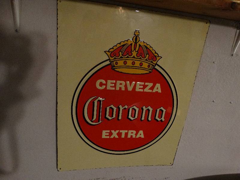 lot 504 image: Large Corona Metal Sign.