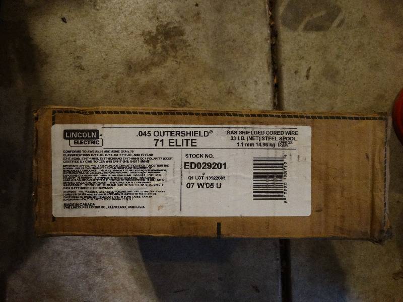 lot 839 image: Lincoln Electric Gas Shielded cored wire - 33lb. steel spool 1.1mm