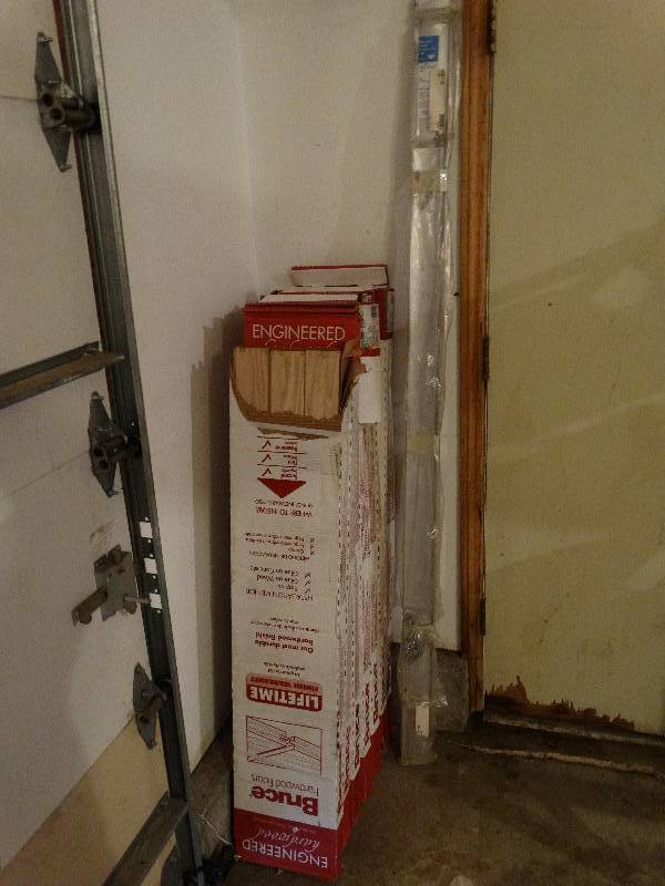 lot 845 image: Bruce Hardwood flooring - Butterscotch color, & Drip strips.