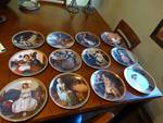 12- Norman Rockwell collector plates.