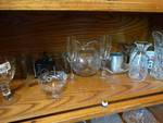 Lot of crystal and cut glass.