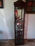 Cherry curio cabinet- Lighted- Side load