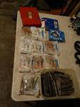 Lot of Napa, Fastenal, case of O-rings, & small tote of metal