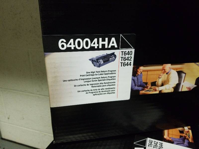 lot 5657 image: Lexmark Compatible T640642644 Labels Applications Toner Cartridge (21000 Page Yield) (64044HA)