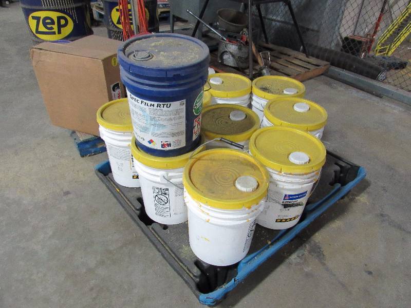 lot 1296 image: Pallet Of Industrial Equipment Paint