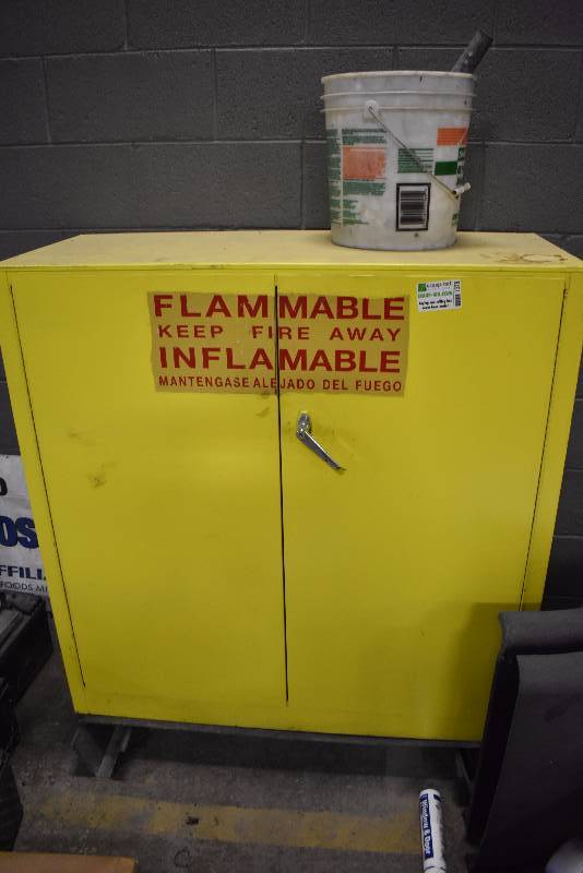 lot 1378 image: Metal Fire Storage Cabinet