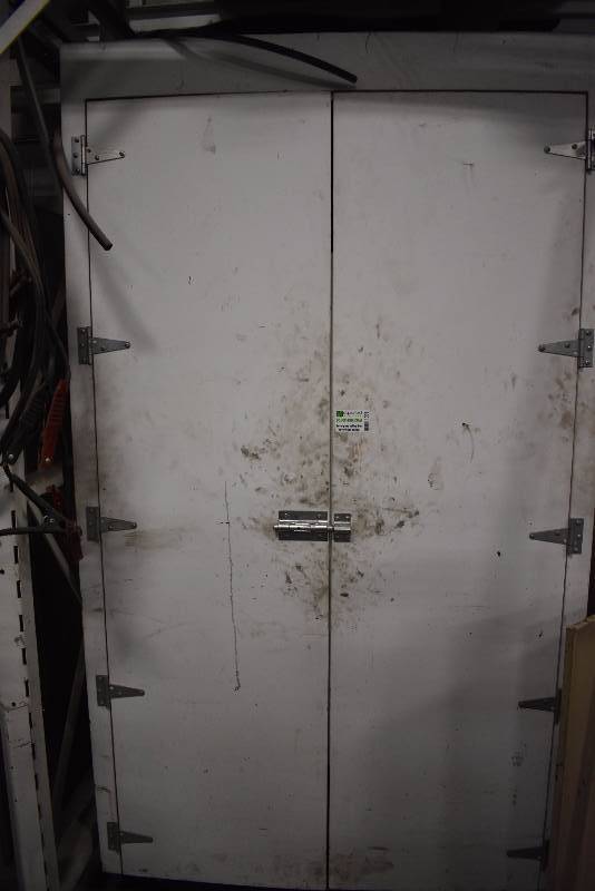 lot 1391 image: Wooden Storage Cabinet Full Of New Hoses