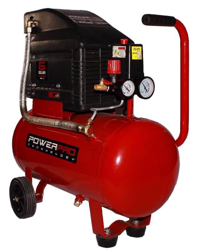 lot 6706 image: PowerPro 22060 6-Gallon Horizontal Tank Oil Lubed Air Compressor