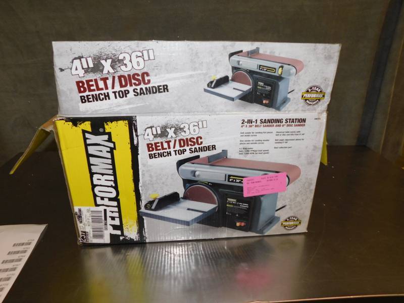 lot 6758 image: Performax BeltDisc Bench Top Sander