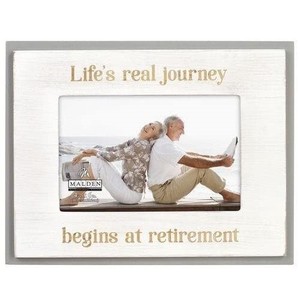 lot 30606 image: Malden 4X6 Lifes Real Journey,Retire Picture Frame, Beige