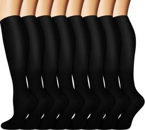 lot 30622 image: Graduated Copper Compression Socks for Men & Women Circulation 8 Pairs 15-20mmHg - Best for Running Athletic Cycling