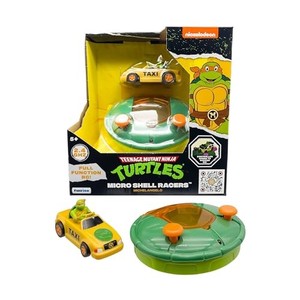 lot 30634 image: Teenage Mutant Ninja Turtles 3 Micro Shell Racers, Michelangelo, Ages 5 - 2.4 Ghz Rc Vehicle with Turtle Half Shell Controller - Collect All 4