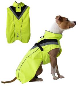 lot 30638 image: DOGOPAL Dog Raincoat - Reflective Dog Rain Jacket Waterproof for Small Medium and Large Dogs - Dog Raincoats with Leash Hole (Yellow, M)
