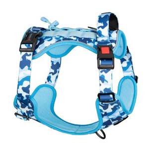 lot 30644 image: PHOEPET No Pull Tactical Dog Harness,Service Dog Vest with Molle & Loop Panels,Easy Control with Handle for Medium Dogs(Ocean Blue,M)