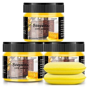 lot 30646 image: CARGEN 3 PCS Wood Seasoning Beewax Natural Beewax Traditional Wood Wax Multipurpose Beeswax Furniture Polish for Wood Polish Furniture Care