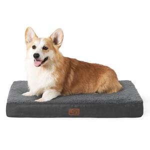 lot 30663 image: Bedsure Large Dog Crate Bed - Big Orthopedic Waterproof Dog Beds with Removable Washable Cover for Large Dogs, Egg Crate Foam Pet Bed Mat, Suitable for Dogs Up to 75 lbs, Dark Grey