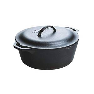 lot 30686 image: Lodge Cast Iron Serving Pot Dutch Oven with Dual Handles, Pre-Seasoned, 7-Quart,Black