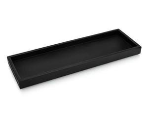 lot 30693 image: Essentra Home Matte Black Luxury Bathroom Vanity Tray, Rectangular Cosmetic Tray