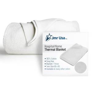 lot 30711 image: Jmr Usa Inc. Waffle Weave Thermal Hospital Blanket-66x90 Twin Cotton Throw Blankets for Bed, Sofa, Bedroom Decor, Housewarming Gifts, Layering of Hotels & Bed Sheets (White)